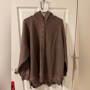 Aerie Textured Henley Hoodie
